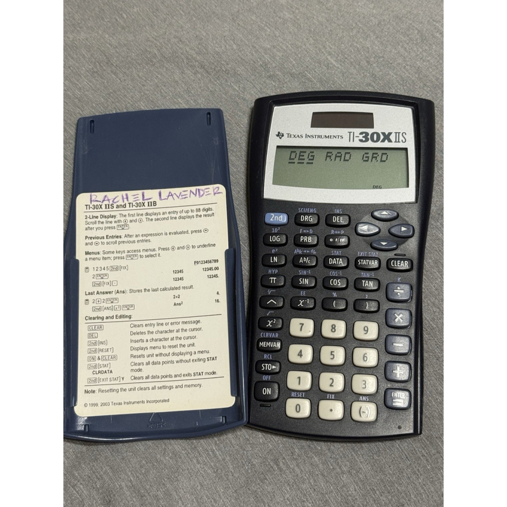 Texas Instruments TI-30X IIS Scientific Calculator Solar ~ TESTED WORKS - Picture 2 of 5